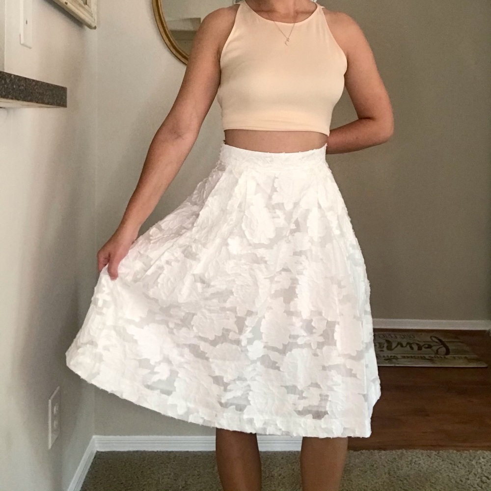 White H&M midi skirt!